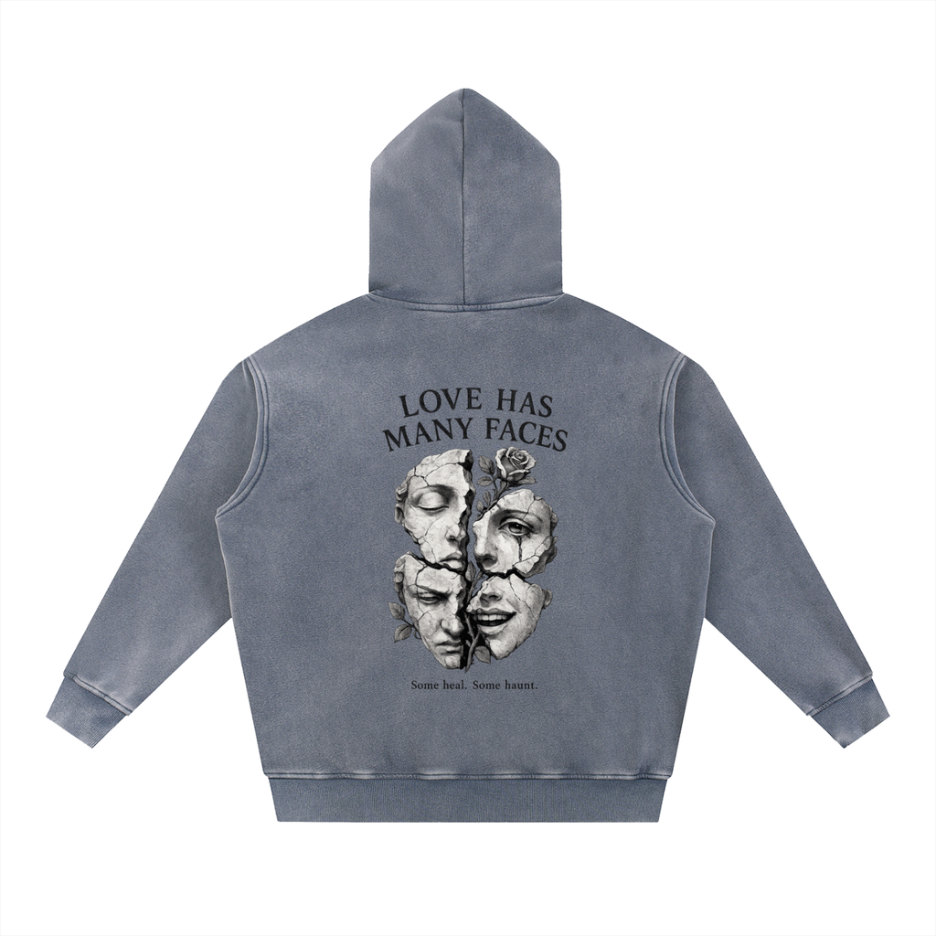 Snow Wash Fleece Oversize Hoodie
