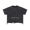 Vintage Wash Boxy Distressed Hem T-Shirt