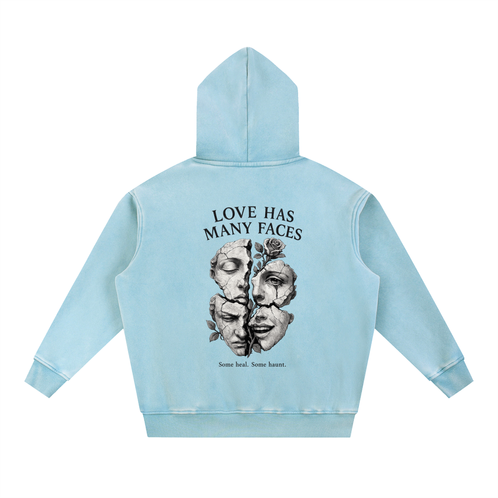 Snow Wash Fleece Oversize Hoodie