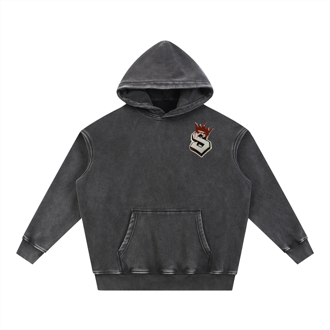 Snow Wash Fleece Oversize Hoodie