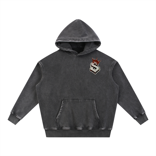 Snow Wash Fleece Oversize Hoodie