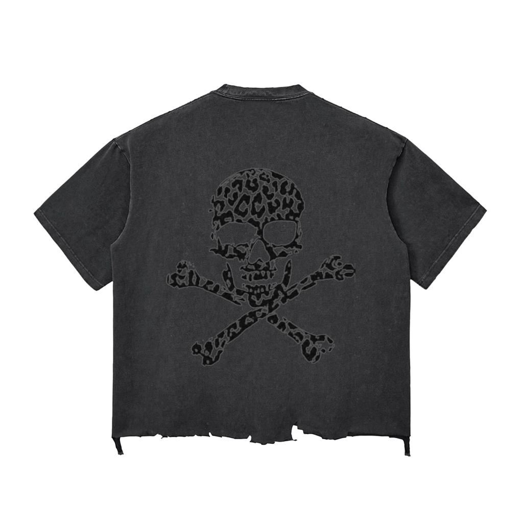 Snow Wash Raw-Hem Boxy T-shirt