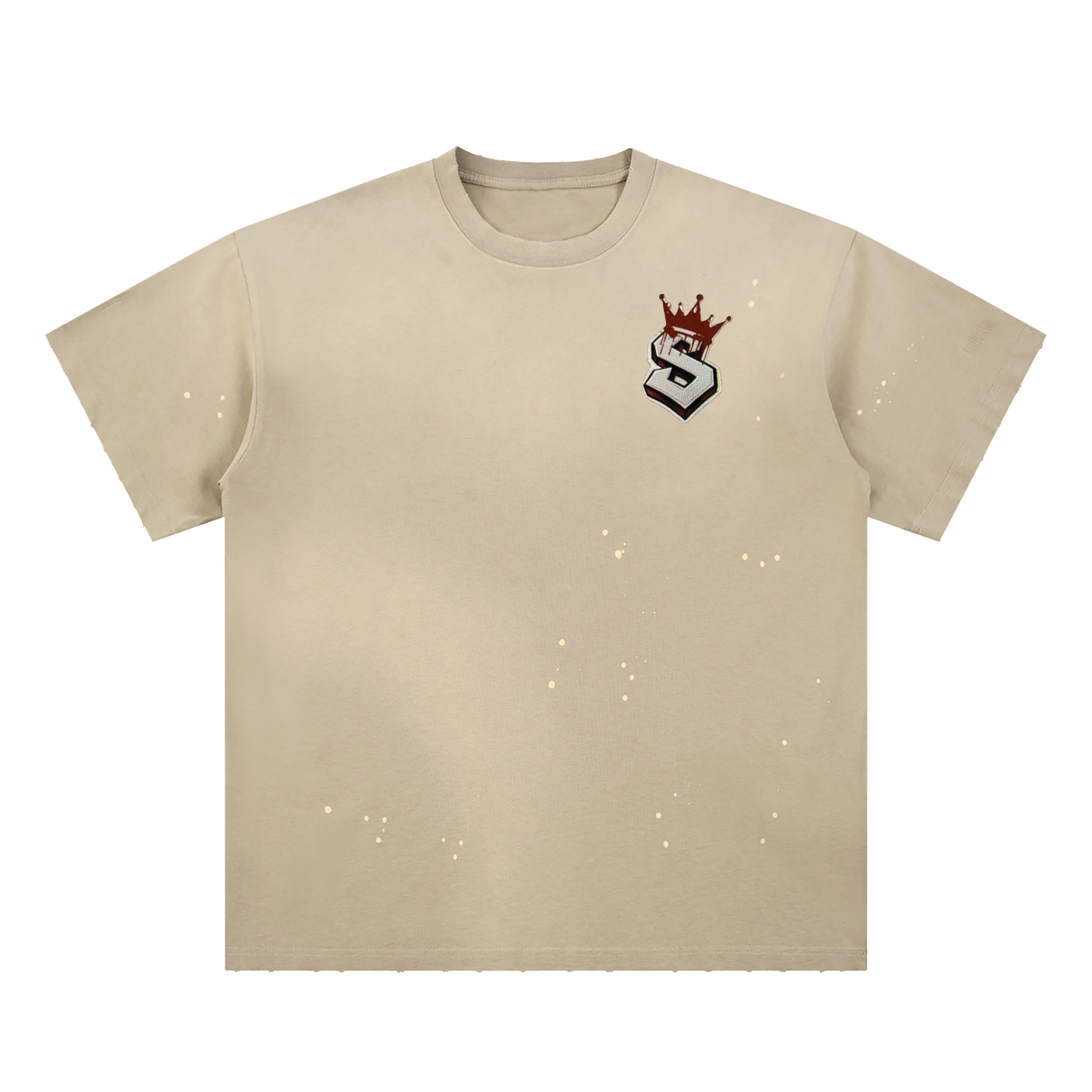 Hand-Frayed Sunfade Paint Splatter T-Shirt