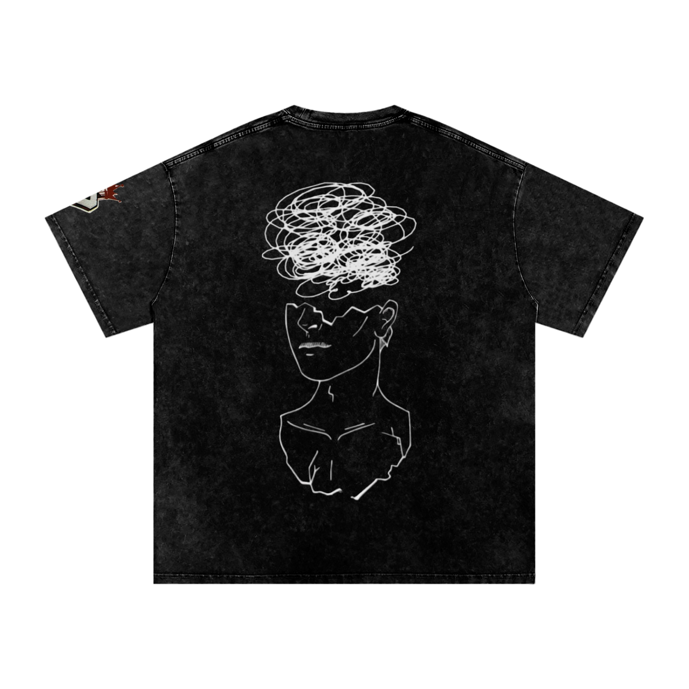 Snow Washed Oversized Cotton T-Shirt