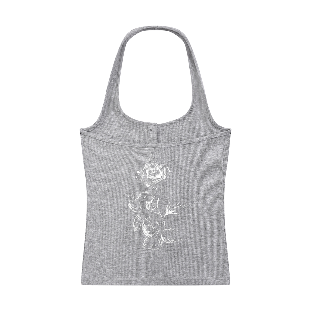 Women's Ribbed Henley Tank Top