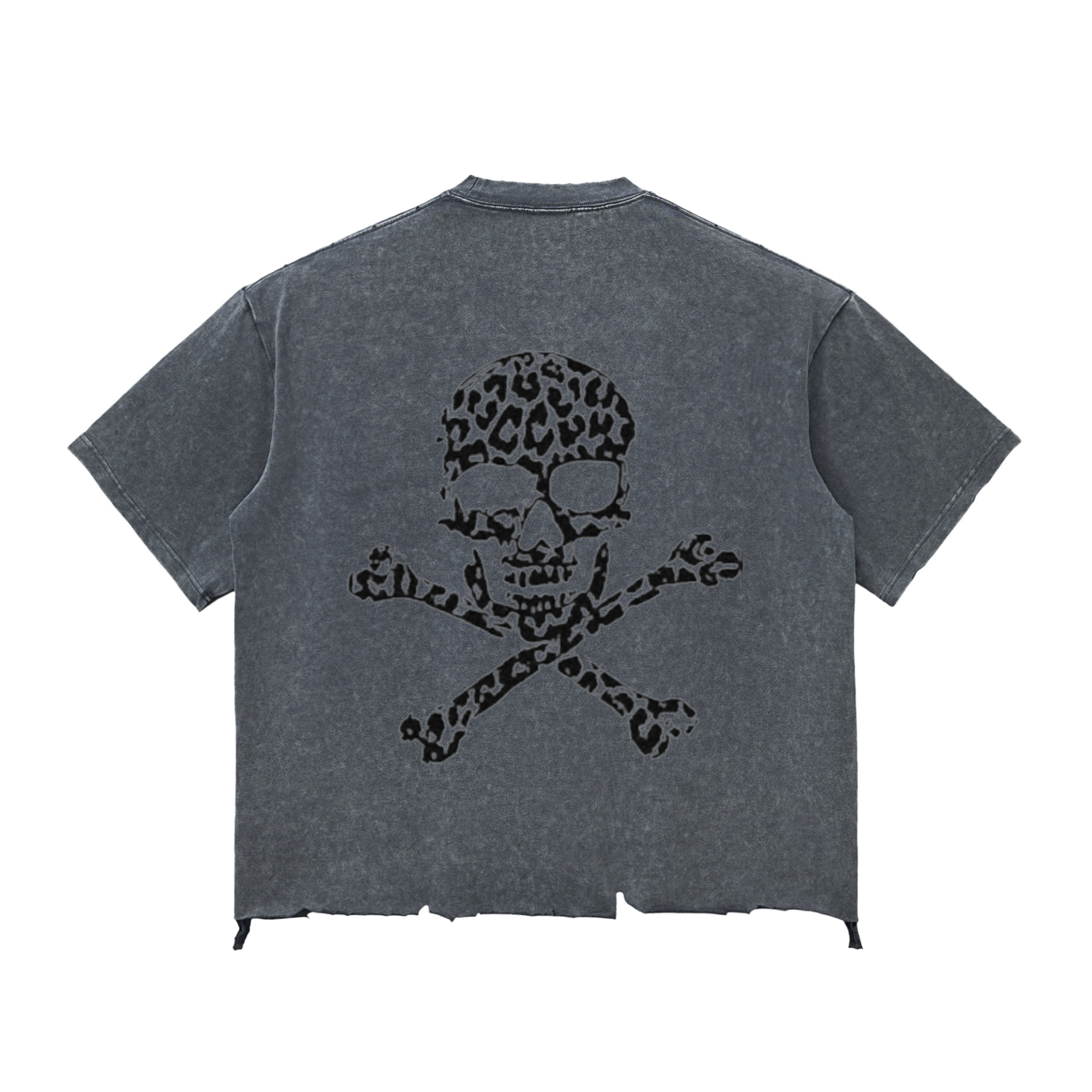 Snow Wash Raw-Hem Boxy T-shirt
