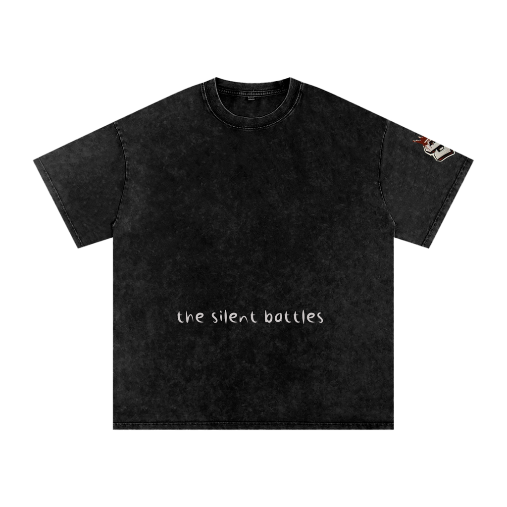 Snow Washed Oversized Cotton T-Shirt