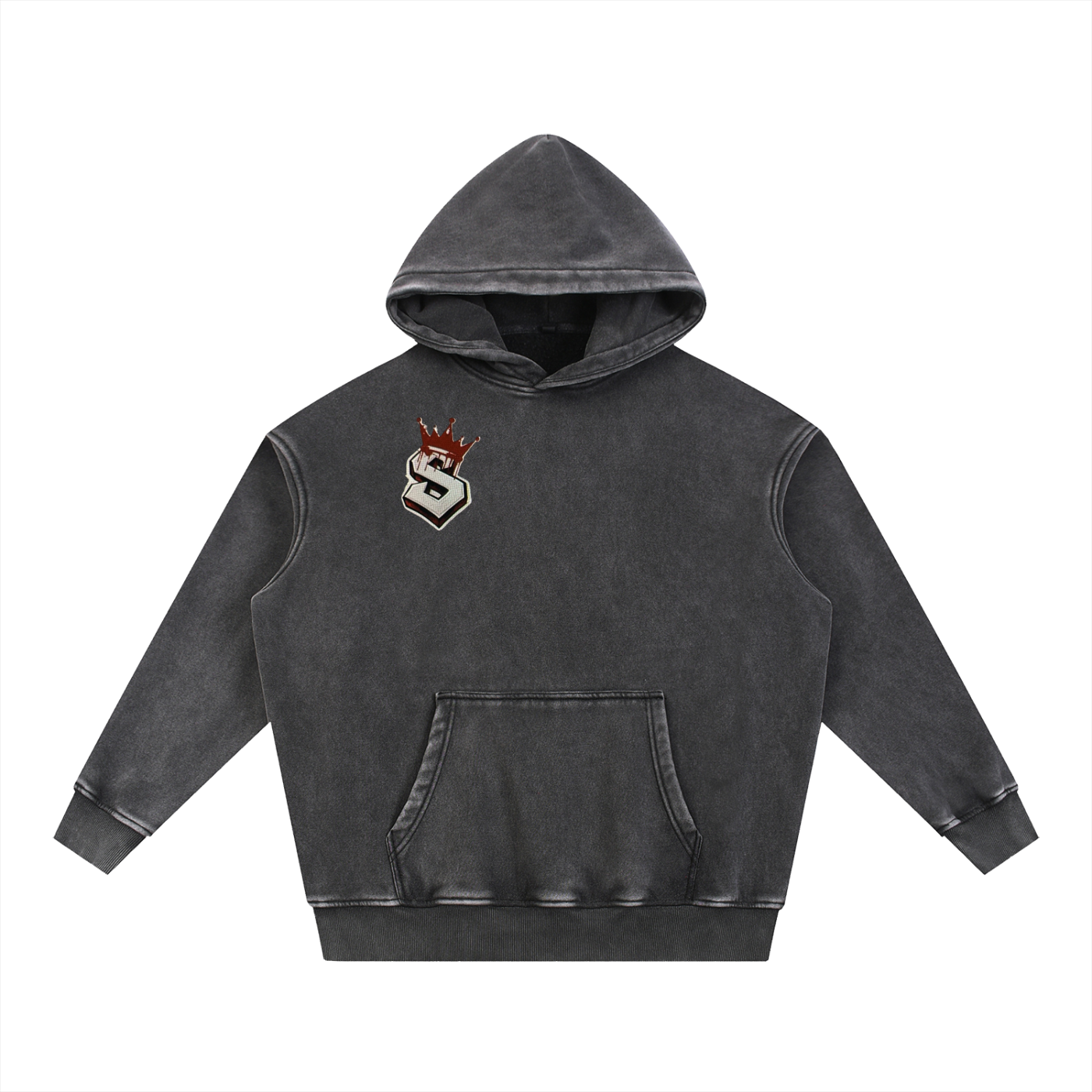 Snow Wash Fleece Oversize Hoodie