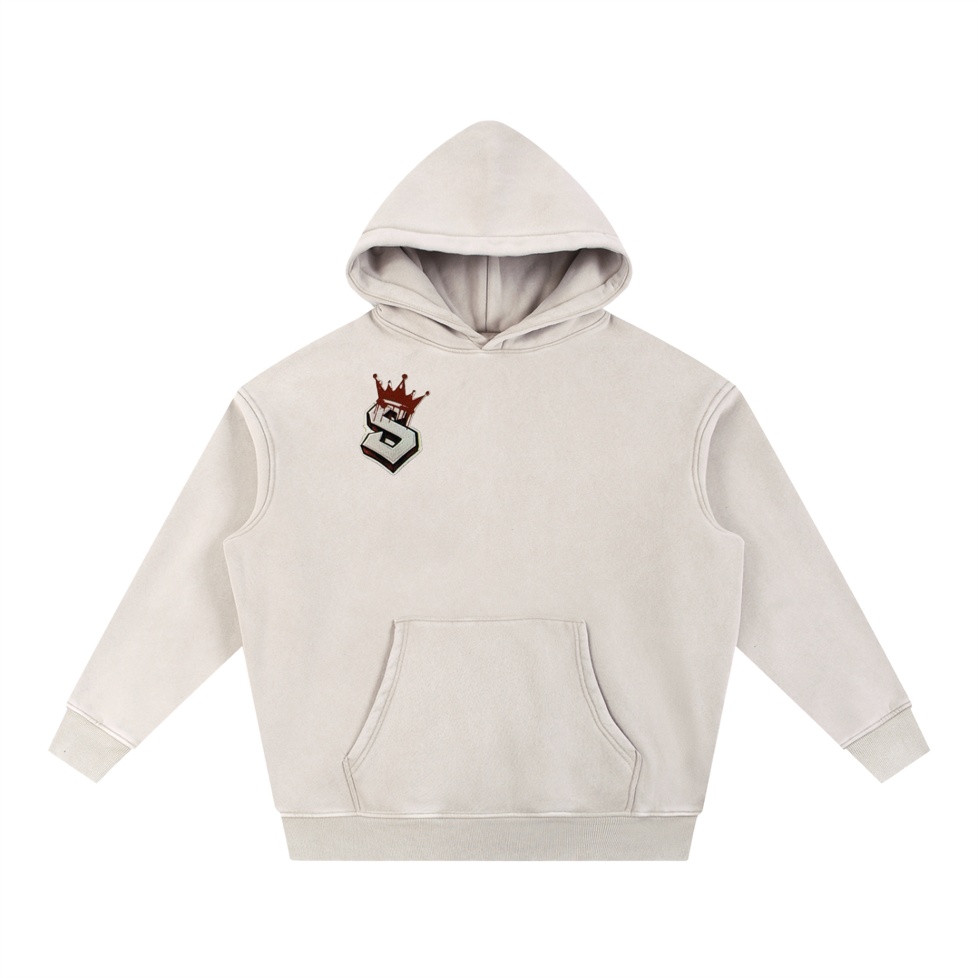 Snow Wash Fleece Oversize Hoodie