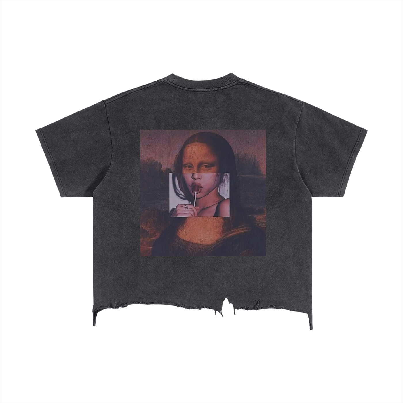 Vintage Wash Boxy Distressed Hem T-Shirt