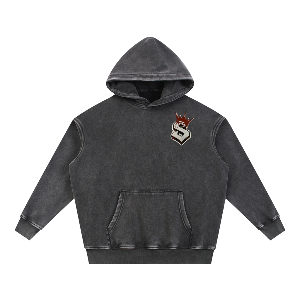 Snow Wash Fleece Oversize Hoodie