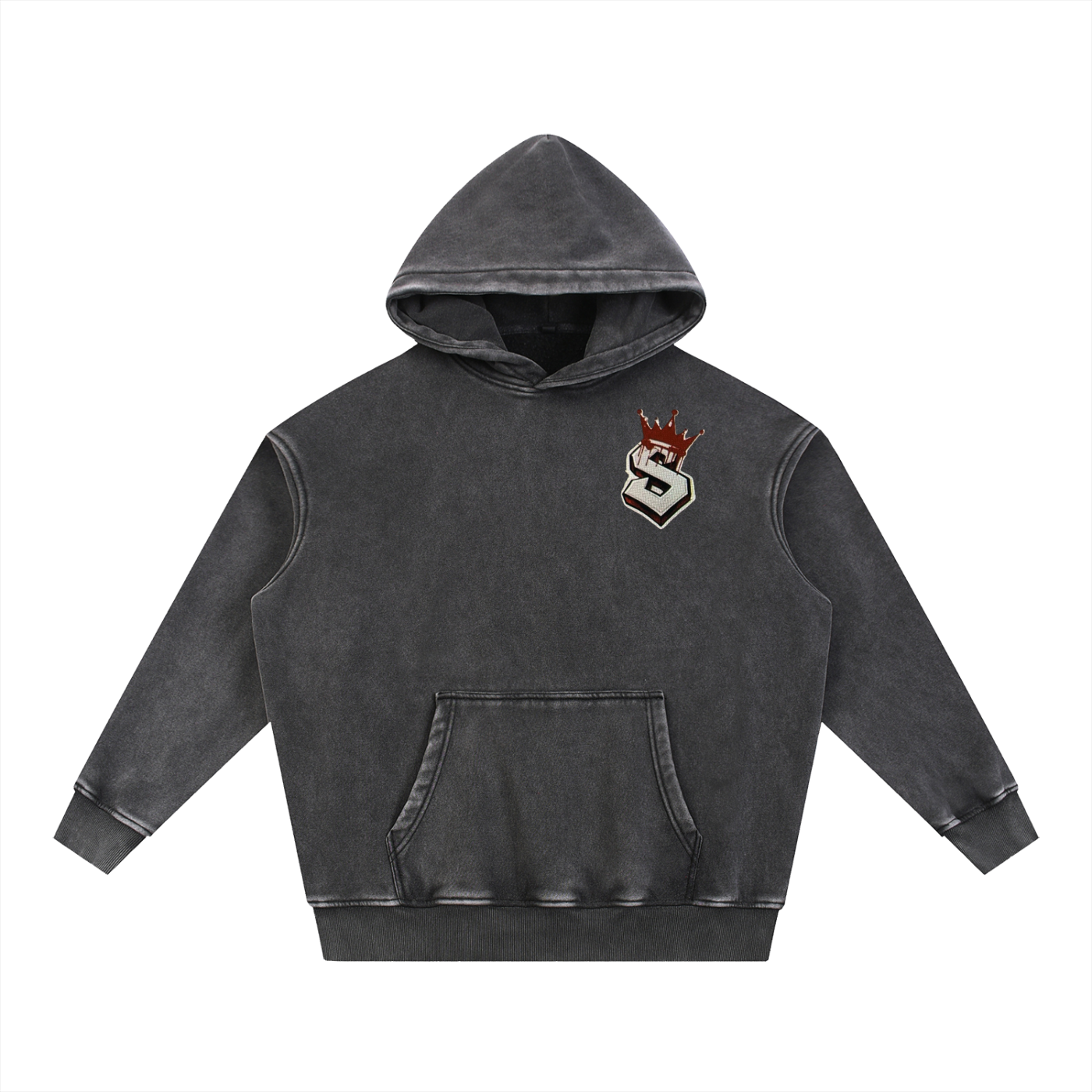 Snow Wash Fleece Oversize Hoodie